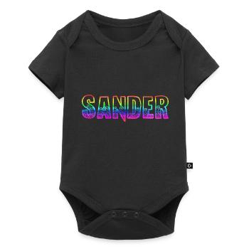 ponceuse rs arc-en-ciel - Body à manches courtes Premium Bébé - noir - Devant