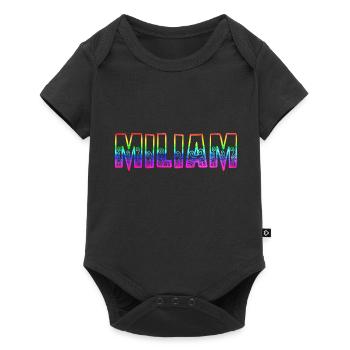 miliam rs regenbogen - Baby Premium Kurzarmbody - Schwarz - Vorne