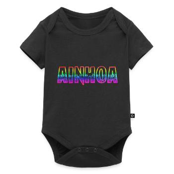 ainhoa rs regenbogen - Baby Premium Kurzarmbody - Schwarz - Vorne
