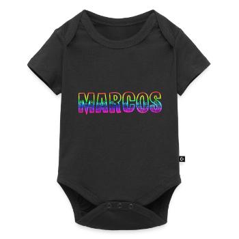 Marcos RS Arc-en-ciel - Body à manches courtes Premium Bébé - noir - Devant