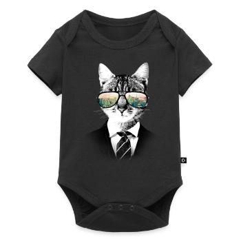 NYC Cat - Body à manches courtes Premium Bébé - noir - Devant