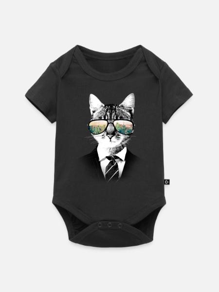NYC Cat - Body à manches courtes Premium Bébé - noir