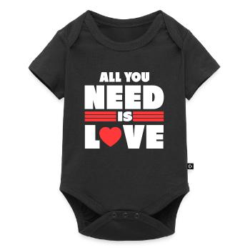 All i need gift valentine love - Baby Premium short-sleeve bodysuit - black - Front