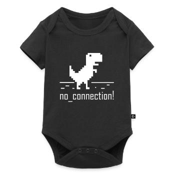 Aucune connexion ordinateur erreur nerd dinosaures - Body à manches courtes Premium Bébé - noir - Devant