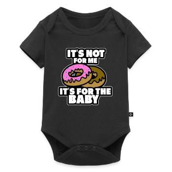 eat pregnant belly donuts delicious mother hunger - Baby Premium short-sleeve bodysuit - black - Front