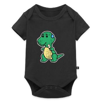 Dinosaure T-Rex petit cadeau Dino enfant animal - Body à manches courtes Premium Bébé - noir - Devant