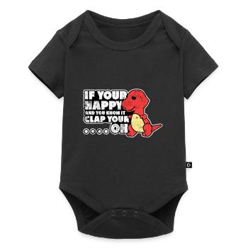 Dinosaur Toilet Paper Gift Idea T-Rex Toilet - Baby Premium short-sleeve bodysuit - black - Front