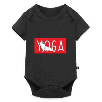 Yoga Pug Dog Gift Namaste Sport Spirit Calm - Baby Premium short-sleeve bodysuit - black - Front