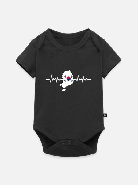 Korea - Baby Premium Kurzarmbody - Schwarz