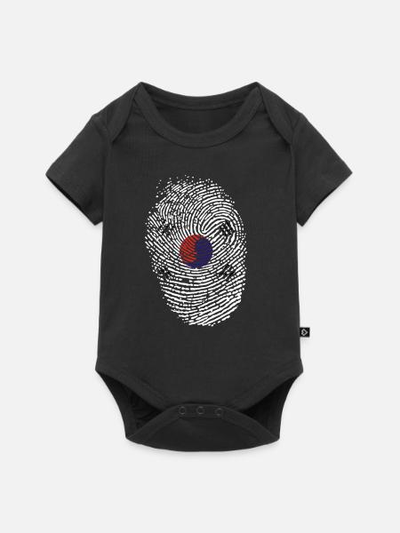Korea - Baby Premium Kurzarmbody - Schwarz