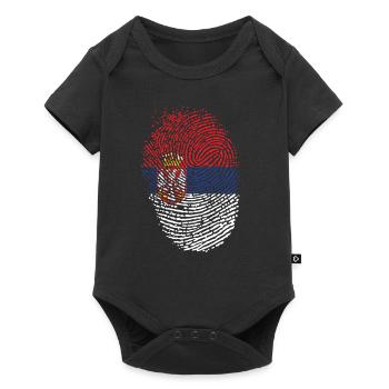 Serbia - Baby Premium short-sleeve bodysuit - black - Front
