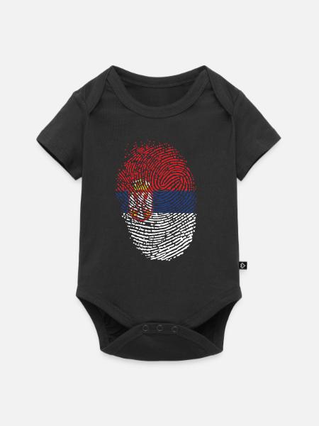 Serbie - Body à manches courtes Premium Bébé - noir