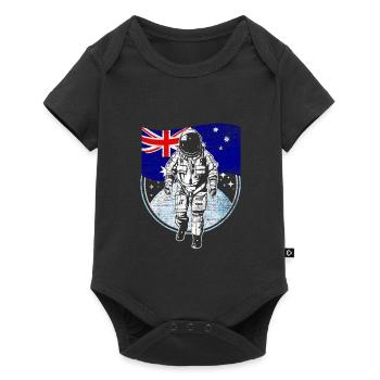 drapeau Australie dans l'espace des astronautes cadeau - Body à manches courtes Premium Bébé - noir - Devant