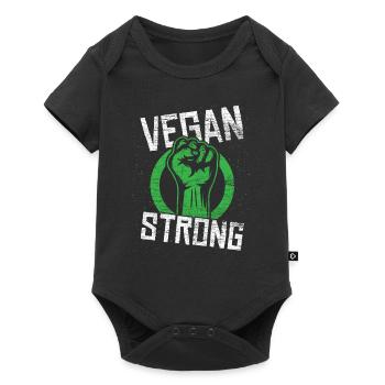 Vegan vegetarian vegetable turkey gifts animal - Baby Premium short-sleeve bodysuit - black - Front