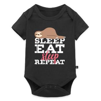 Eat Sleeping Sloth Repeat Gift Idea - Baby Premium short-sleeve bodysuit - black - Front