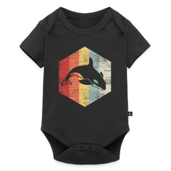 Orca Orca dolphin whale gift animal - Baby Premium short-sleeve bodysuit - black - Front