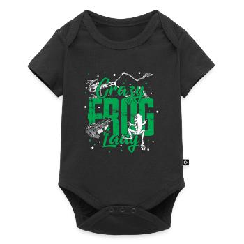 Crazy frog lady vintage animal water gift - Baby Premium short-sleeve bodysuit - black - Front