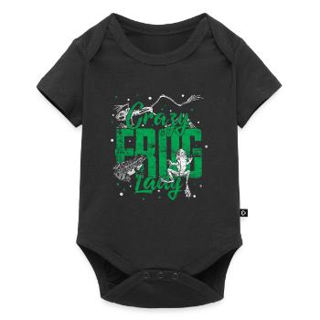 Frog lady Crazy daughter princess girl - Baby Premium short-sleeve bodysuit - black - Front
