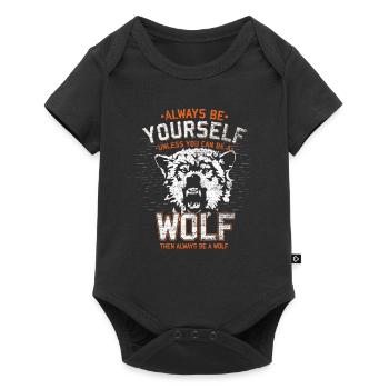 Wolf predator wolf pack wild animal predator howling - Baby Premium short-sleeve bodysuit - black - Front