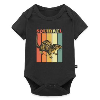 Squirrel nuts forest tree animal gift idea - Baby Premium short-sleeve bodysuit - black - Front