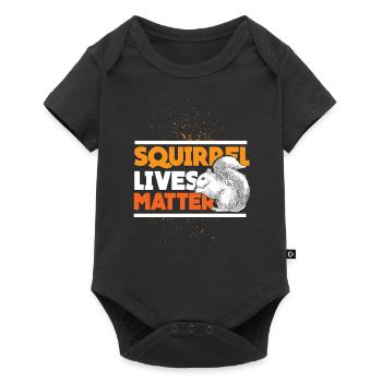 Squirrel nuts forest tree animal gift idea - Baby Premium short-sleeve bodysuit - black - Front