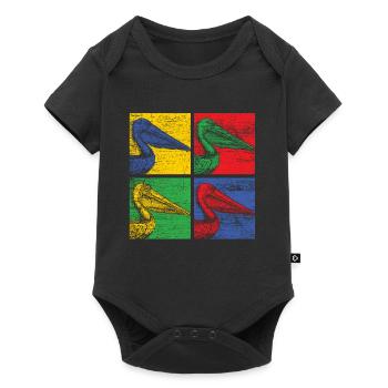 Pelican seabird water bird sea fish beach - Baby Premium short-sleeve bodysuit - black - Front