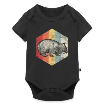 Wombat animal Australia lifestyle gift - Baby Premium short-sleeve bodysuit - black - Front