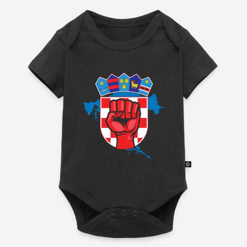 Croatie - Body à manches courtes Premium Bébé - noir