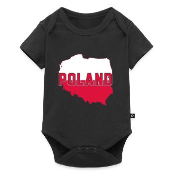 Poland map - Baby Premium short-sleeve bodysuit - black - Front