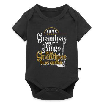 Guitare Grand-père Grand-père Retiré Guitariste Musicien - Body à manches courtes Premium Bébé - noir - Devant