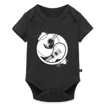 Guitar strings guitarist gift music instrument - Baby Premium short-sleeve bodysuit - black - Front