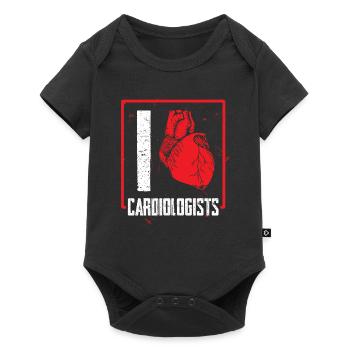 Cardiologue coeur médecin docteur medic cadeau - Body à manches courtes Premium Bébé - noir - Devant