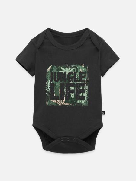 Jungle Life - Baby Premium Kurzarmbody - Schwarz