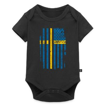 Drapeau des États-Unis - Body à manches courtes Premium Bébé - noir - Devant