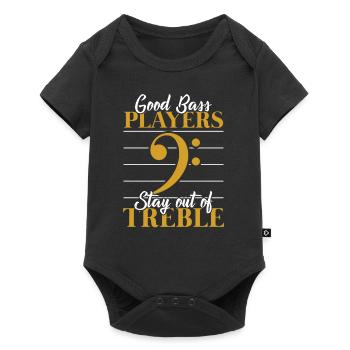 Cadeau de musicien - Body à manches courtes Premium Bébé - noir - Devant