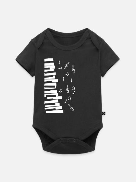 Klavier - Baby Premium Kurzarmbody - Schwarz