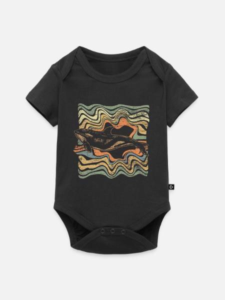 Orca - Baby Premium Kurzarmbody - Schwarz