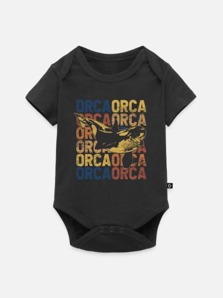 Orca - Baby Premium Kurzarmbody - Schwarz