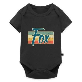 Fox Animal Forest Smart Clever Streber Gift - Baby Premium short-sleeve bodysuit - black - Front