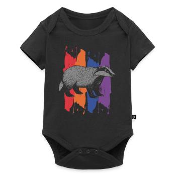 Badger - Baby Premium short-sleeve bodysuit - black - Front