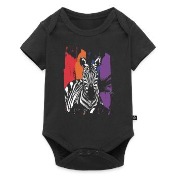 Zebra - Baby Premium Kurzarmbody - Schwarz - Vorne