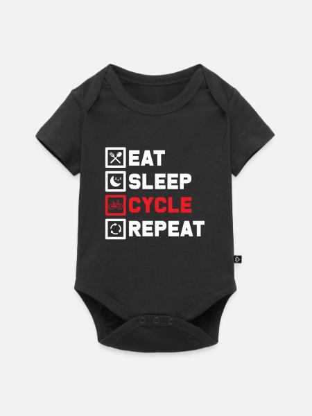 Rad Fahren Fahrrad - Baby Premium Kurzarmbody - Schwarz