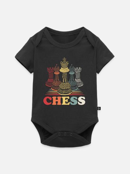 Schach - Baby Premium Kurzarmbody - Schwarz