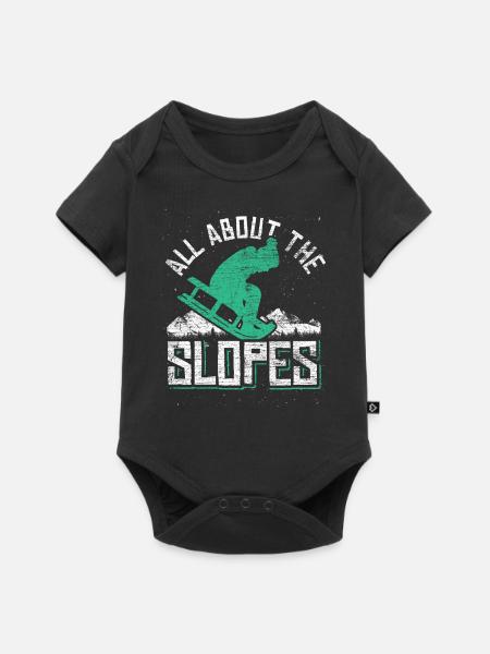 Piste - Baby Premium Kurzarmbody - Schwarz