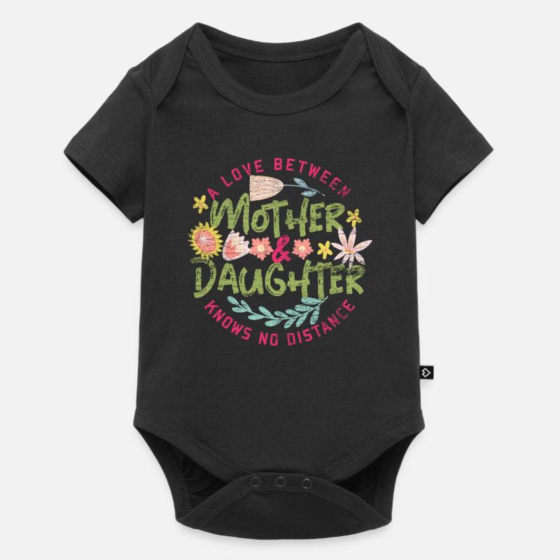 Mutter Tochter - Baby Premium Kurzarmbody - Schwarz