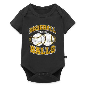 Baseball Ball Baseball Bat - Baby Premium short-sleeve bodysuit - black - Front