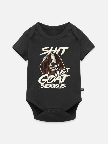 Ziege - Baby Premium Kurzarmbody - Schwarz