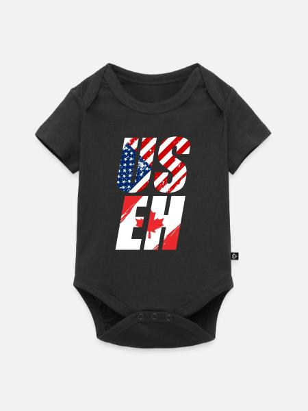 USA - Baby Premium Kurzarmbody - Schwarz