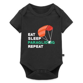 Paragliding - Baby Premium Kurzarmbody - Schwarz - Vorne