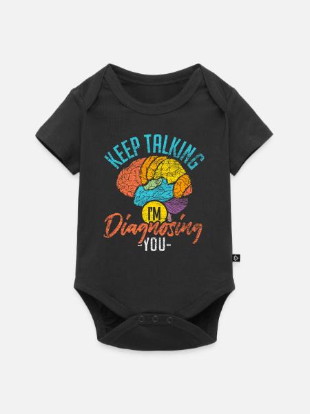 Psychologie Gespräche - Baby Premium Kurzarmbody - Schwarz